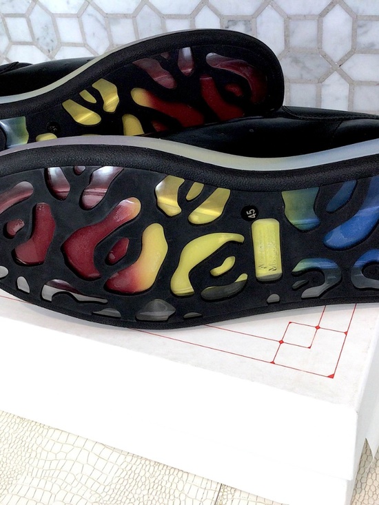 Rare Alexander McQueen Larry Leather Oversized Sneakers \'Black Multi\'  45 D EU main image 10